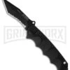 Boker Plus Reality-Based Black Automatic Knife - Tanto Black Serr