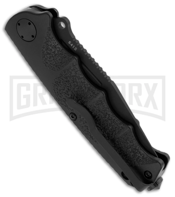 Boker Plus Reality-Based Black Automatic Knife - Tanto Black Serr - Image 2