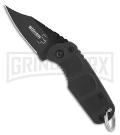 Boker Plus Keycom Keychain Folding Knife - Black Plain