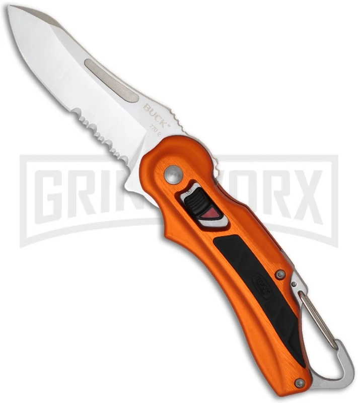 Buck Knives Buck Flashpoint Orange Folding Knife - Satin Serr