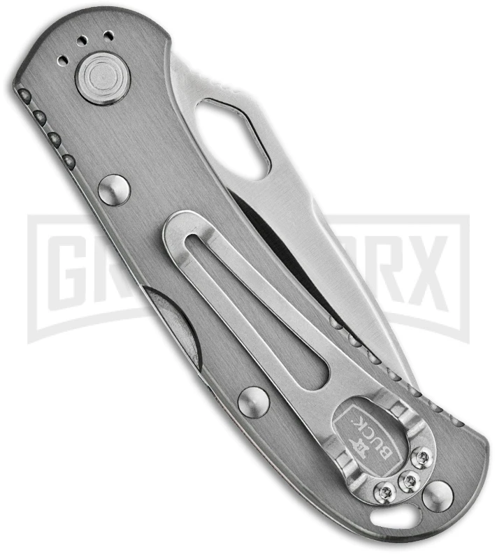 Buck Knives SpitFire Grey Folding Knife - Satin Serr - Image 2