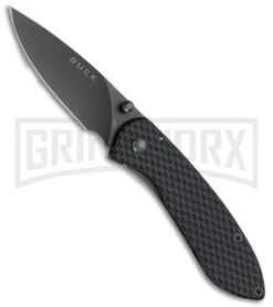 Buck Knives Buck Nobleman Simulated Carbon Fiber Folding Knife - Satin Plain
