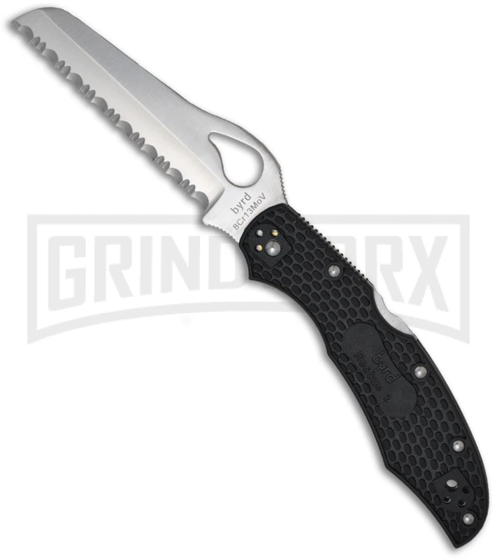 Byrd Cara Cara Rescue 2 FRN Folding Knife - Satin Serr