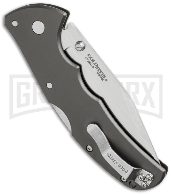 Cold Steel Code-4 Clip Point Folding Knife - Satin Full Serr - Image 3