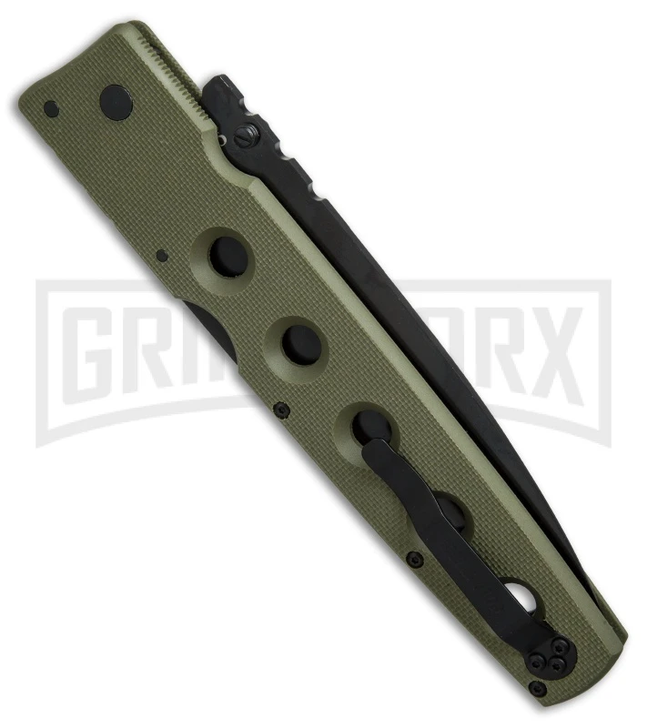 Cold Steel Hold Out I OD Green Folding Knife - Black Plain - Image 3