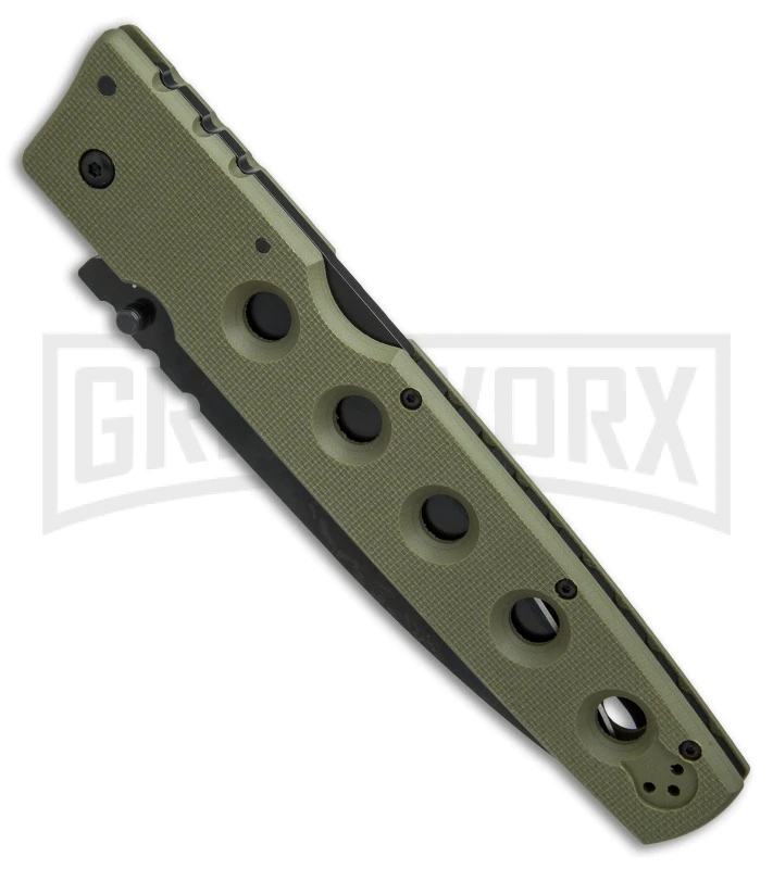Cold Steel Hold Out I OD Green Folding Knife - Black Plain - Image 2