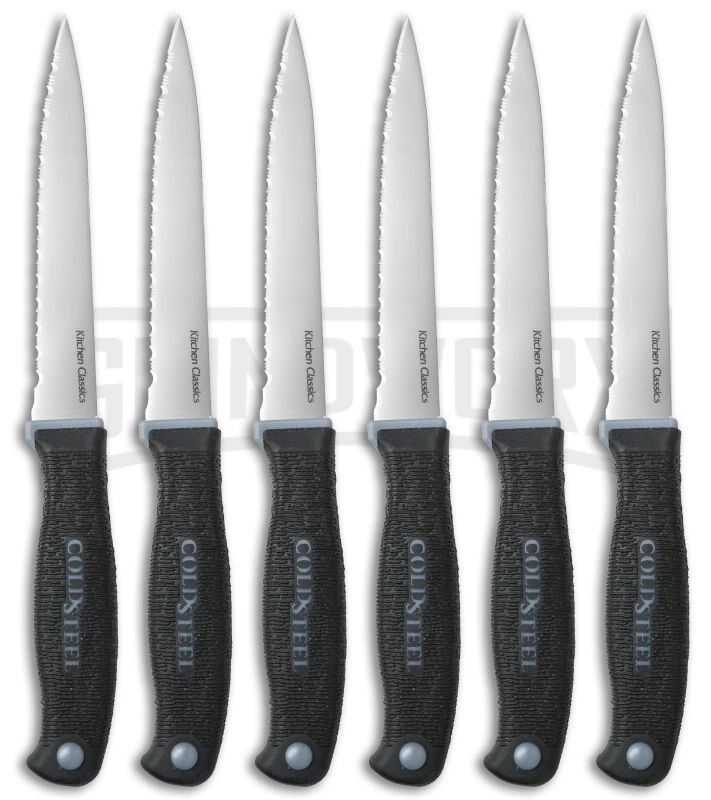 Cold Steel Steak Knives 6-Pack Kitchen Knife Set