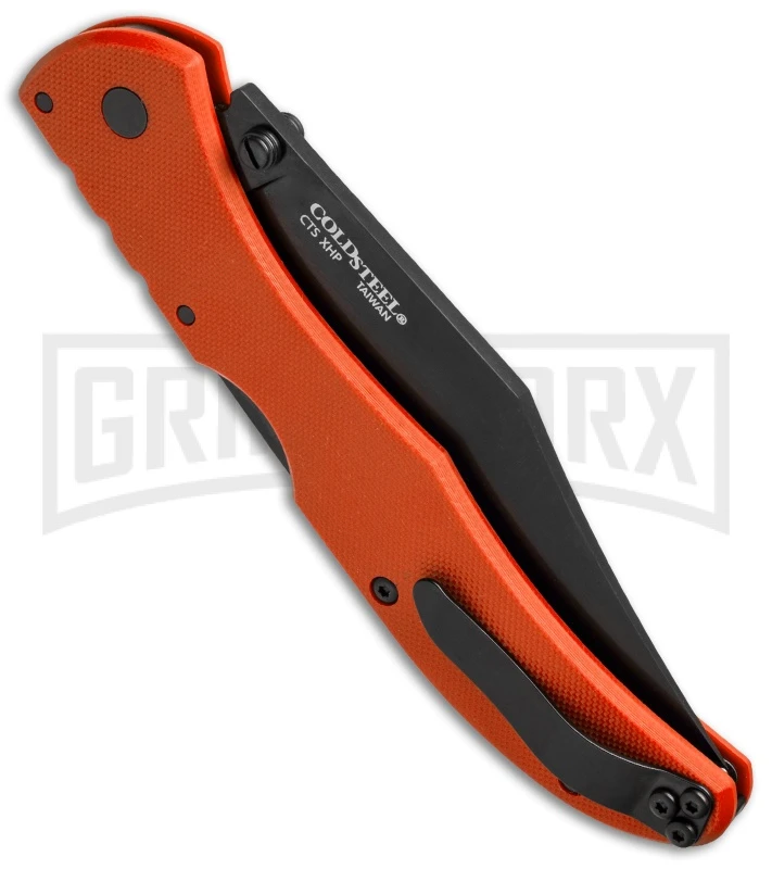 Cold Steel Broken Skull I Orange G-10 Folding Knife - Black Plain - Image 2