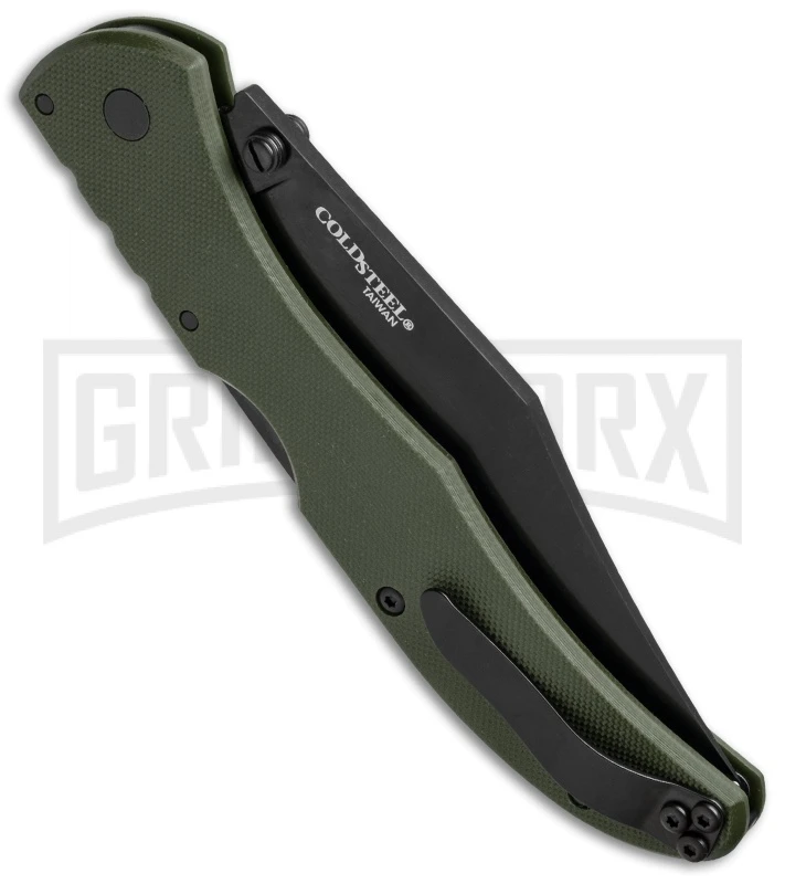 Cold Steel Broken Skull III OD Green G-10 Folding Knife - Black Plain - Image 3