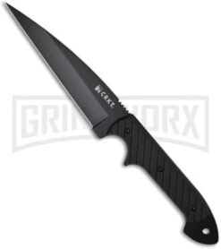 CRKT Crawford/Kasper Dragon Fixed Blade Knife - Black Plain