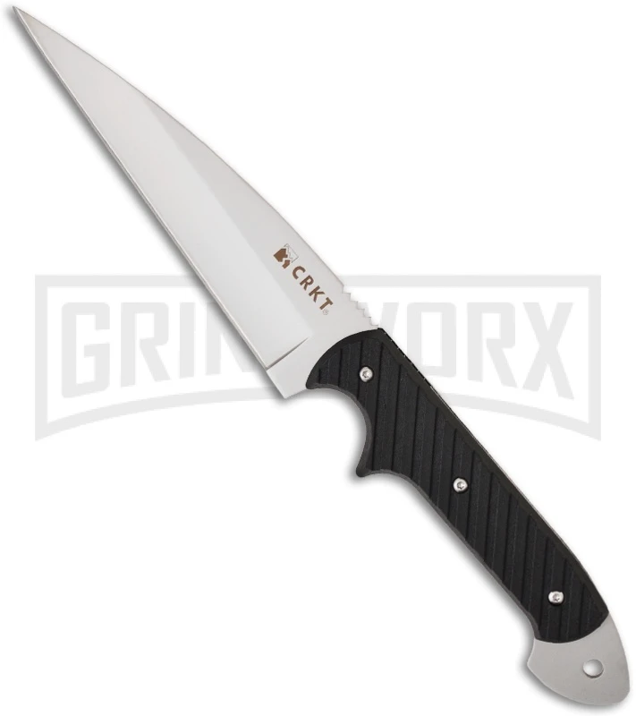 CRKT Crawford/Kasper Dragon Fixed Blade Knife - Bead Blast Plain