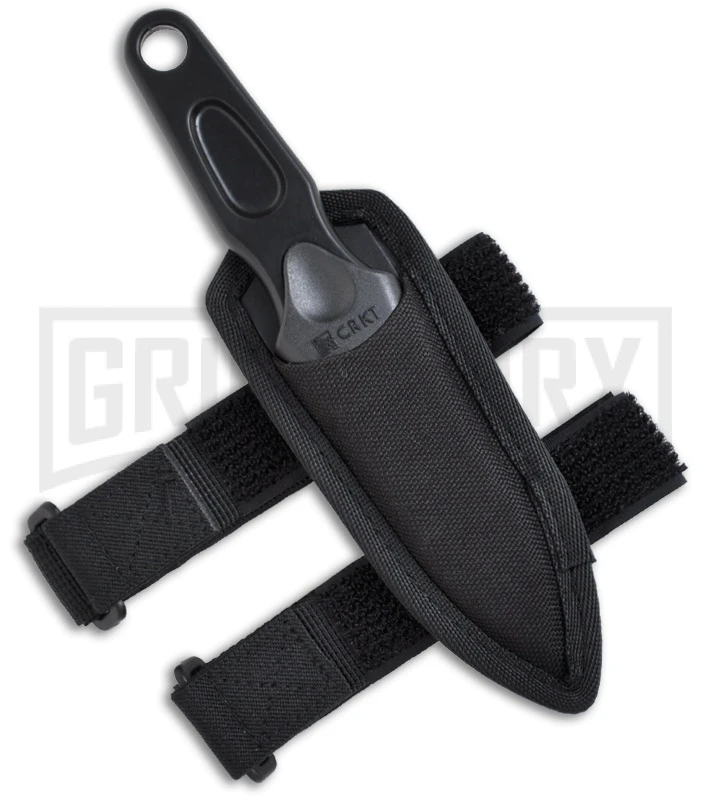 CRKT A.G. Russell Sting Fixed Blade Knife - Black Plain - Image 2