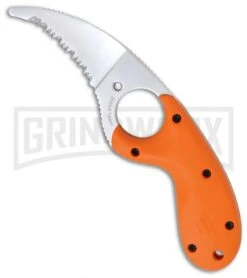CRKT Kommer Orange Bear Claw Fixed Blade Knife - Satin Plain