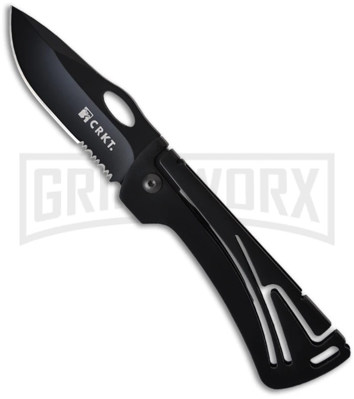 CRKT Klecker NIRK Folding Knife - Black Serr