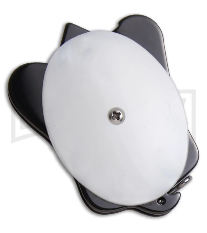 CRKT Ashworth Turtle 5900W Folding Knife Pearlescent White (1" Plain) - Image 2