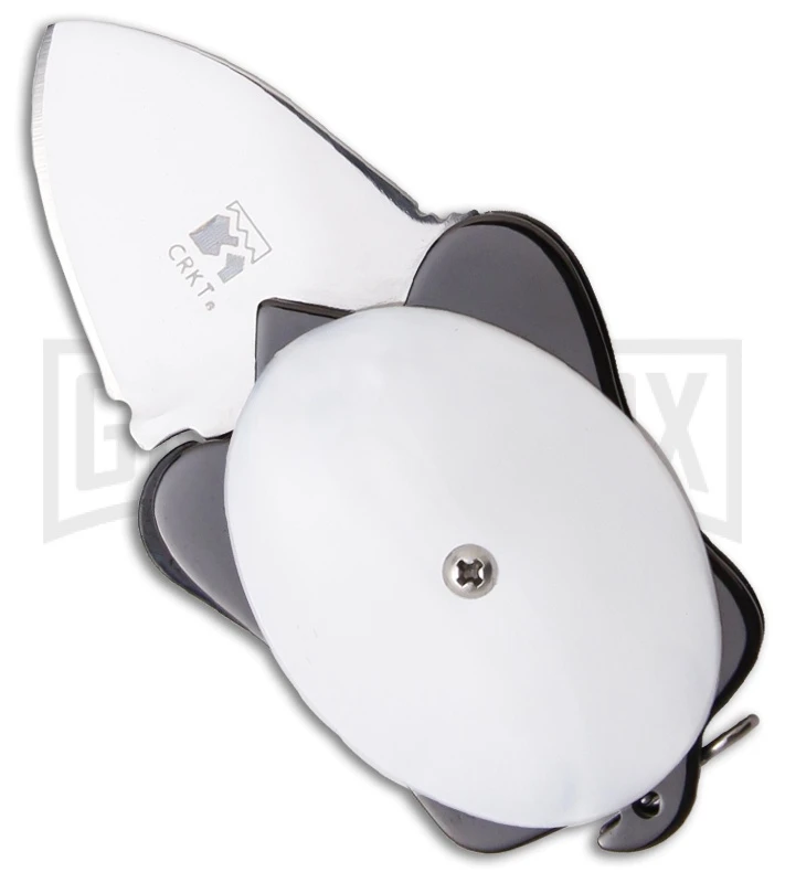 CRKT Ashworth Turtle 5900W Folding Knife Pearlescent White (1" Plain)