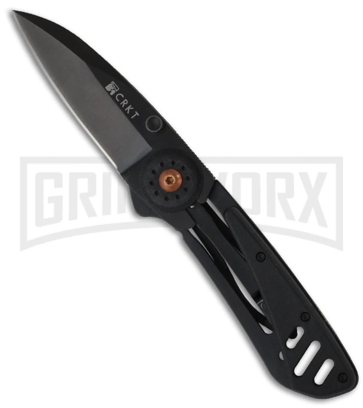 CRKT H.U.G. Halligan's Folding Knife - Black Plain