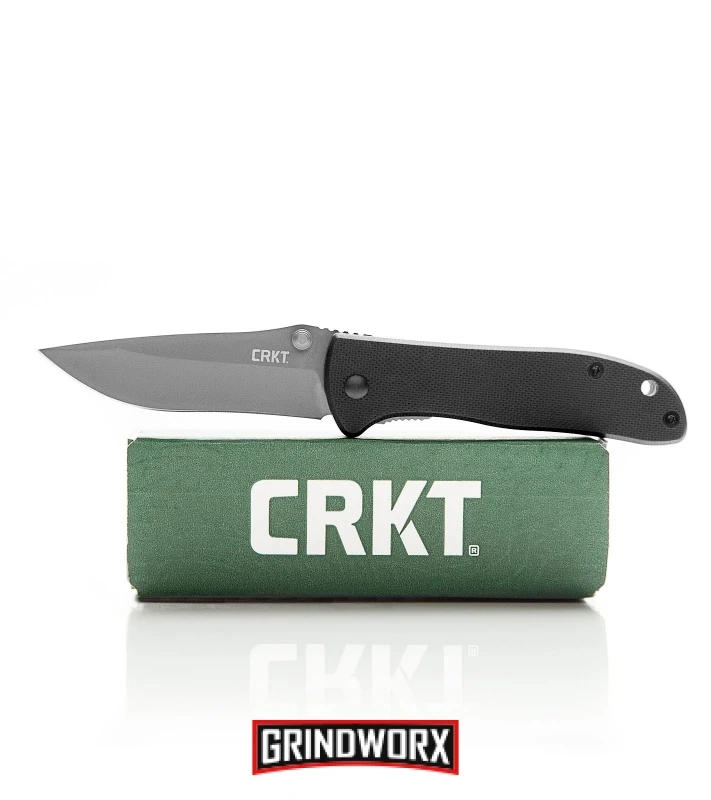 CRKT Drifter Black G-10 Folding Knife - Gray Plain - Image 3