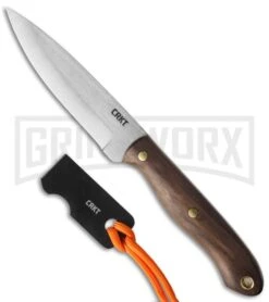 CRKT Saker Bushcrafter Fixed Blade Knife - Satin Plain
