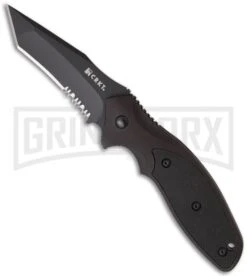 CRKT Shenanigan Tanto Folding Knife - Black Serr