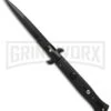 Frank B. 9" Italian Tactical Stiletto Black Automatic Knife - Bayonet