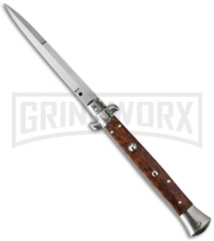 Frank B 11" Stiletto Snakewood Automatic Knife - Bayonet