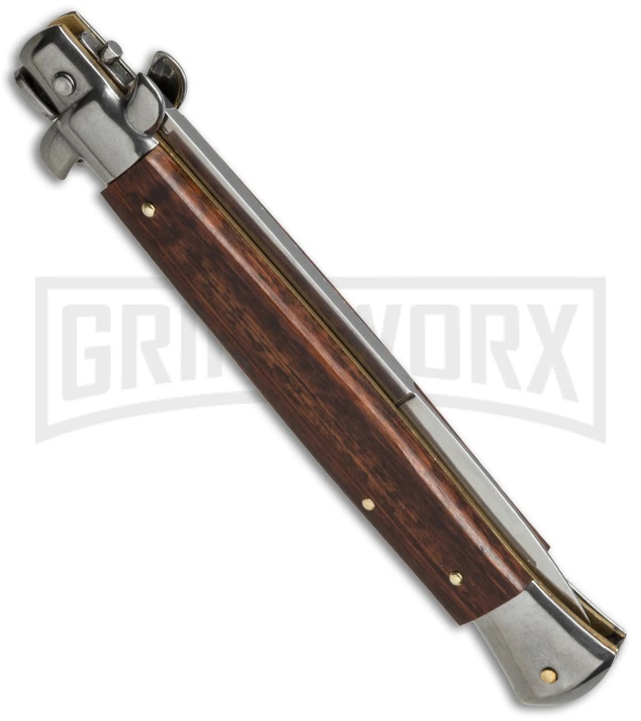Frank B 11" Stiletto Snakewood Automatic Knife - Bayonet - Image 2