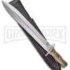 Frost Cutlery Chipaway Hunter Brown Pakkawood Fixed Blade Knife - Satin Plain