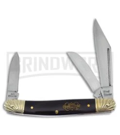 Frost Cutlery Steel Warrior Wrangler Black Buffalo Horn Pocket Knife