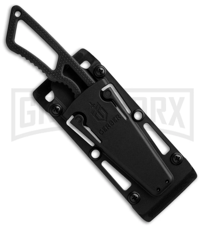 Gerber Ghostrike Black Fixed Blade Knife - Black Plain - Image 2