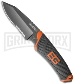 Gerber Bear Grylls Compact Fixed Blade Knife - Gray Serr