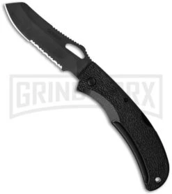 Gerber E-Z Out DPSF Black GFN Lockback Knife - Black Serr