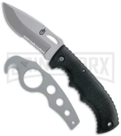 Gerber Gator II Folding Knife W/ Gut Hook - Bead Blast Serr