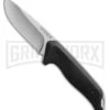 Gerber Moment Black Nylon Fixed Blade Knife Drop Point - Bead Blast Plain
