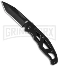 Gerber Knives Mini Paraframe Tanto Folding Knife - Black Plain