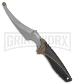 Gerber Myth E-Z Open Black/Brown Rubber Fixed Blade Knife - Gray Plain