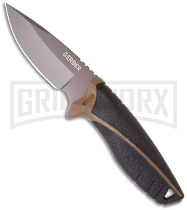 Gerber Hunting Myth Pro Drop Point Fixed Blade Knife - Gray Plain