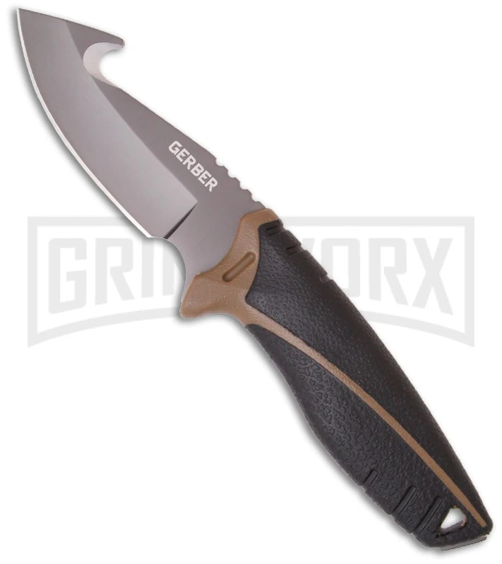 Gerber Hunting Myth Pro Gut-Hook Fixed Blade Knife - Gray Plain