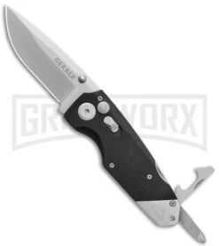Gerber Obsidian Black Polymer Folding Clip Knife - Bead Blast Plain