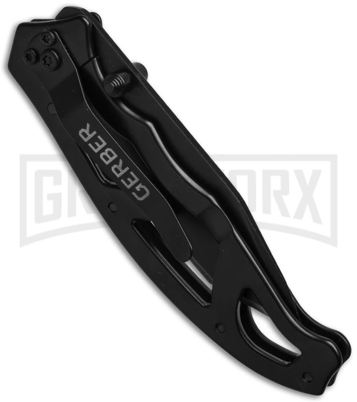 Gerber Knives Paraframe Black Folding Knife - Tanto Black Serr - Image 2