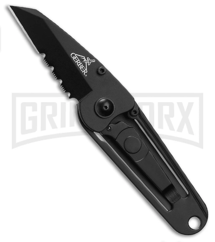 Gerber Ridge Folding Knife Money Clip - Black Serr