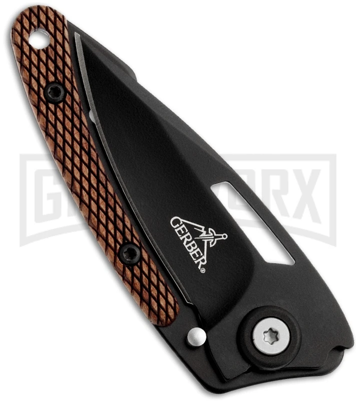 Gerber Trendy Black Folding Knife - Black Plain - Image 3