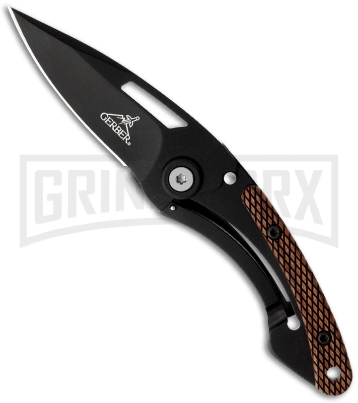 Gerber Trendy Black Folding Knife - Black Plain
