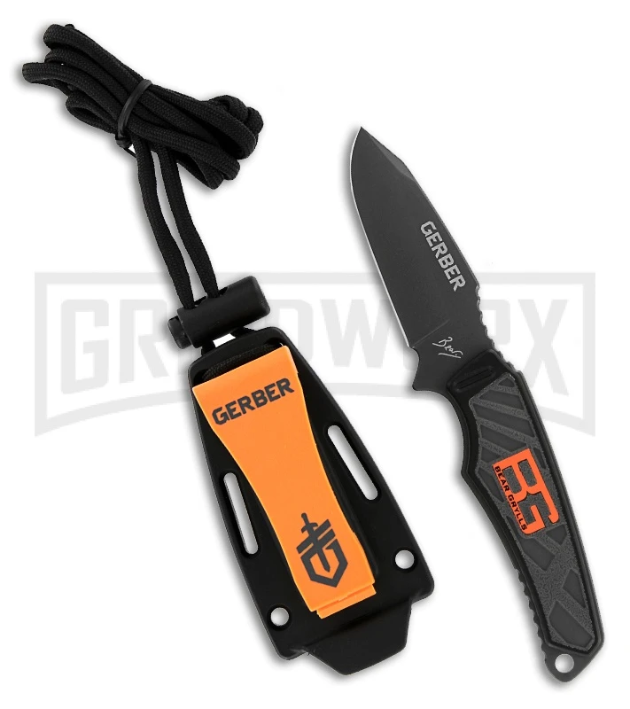 Gerber Bear Grylls Compact Fixed Blade Knife - Black Plain - Image 3