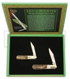 Hen & Rooster Grandfather Grandson Barlow Pocket Knife Set Of 2 - Mirror Plain