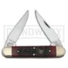 Hen & Rooster Muskrat Red Smooth Bone Pocket Knife