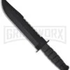 Ka-Bar Bowie Big Brother Fixed Blade Knife Kraton - Black Top Serrated