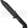 Ka-Bar Becker Black Combat Fixed Blade Knife - Black Plain