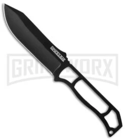 Ka-Bar Becker Skeleton Fixed Blade Neck Knife - Black Plain