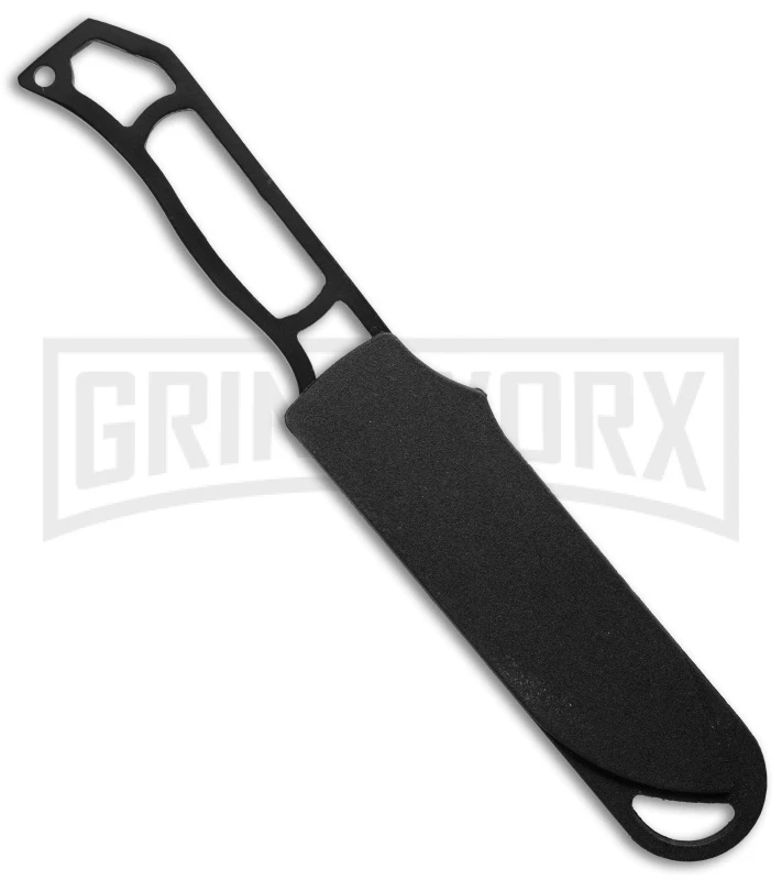 Ka-Bar Becker Skeleton Fixed Blade Neck Knife - Black Plain - Image 3
